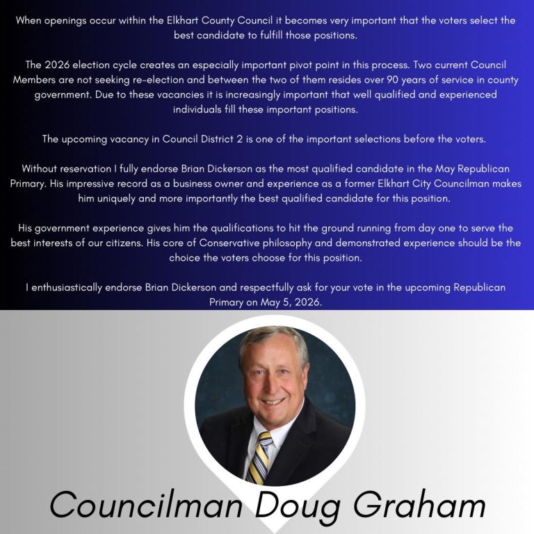 Councilman Doug Graham endorses Brian Dickerson for Council